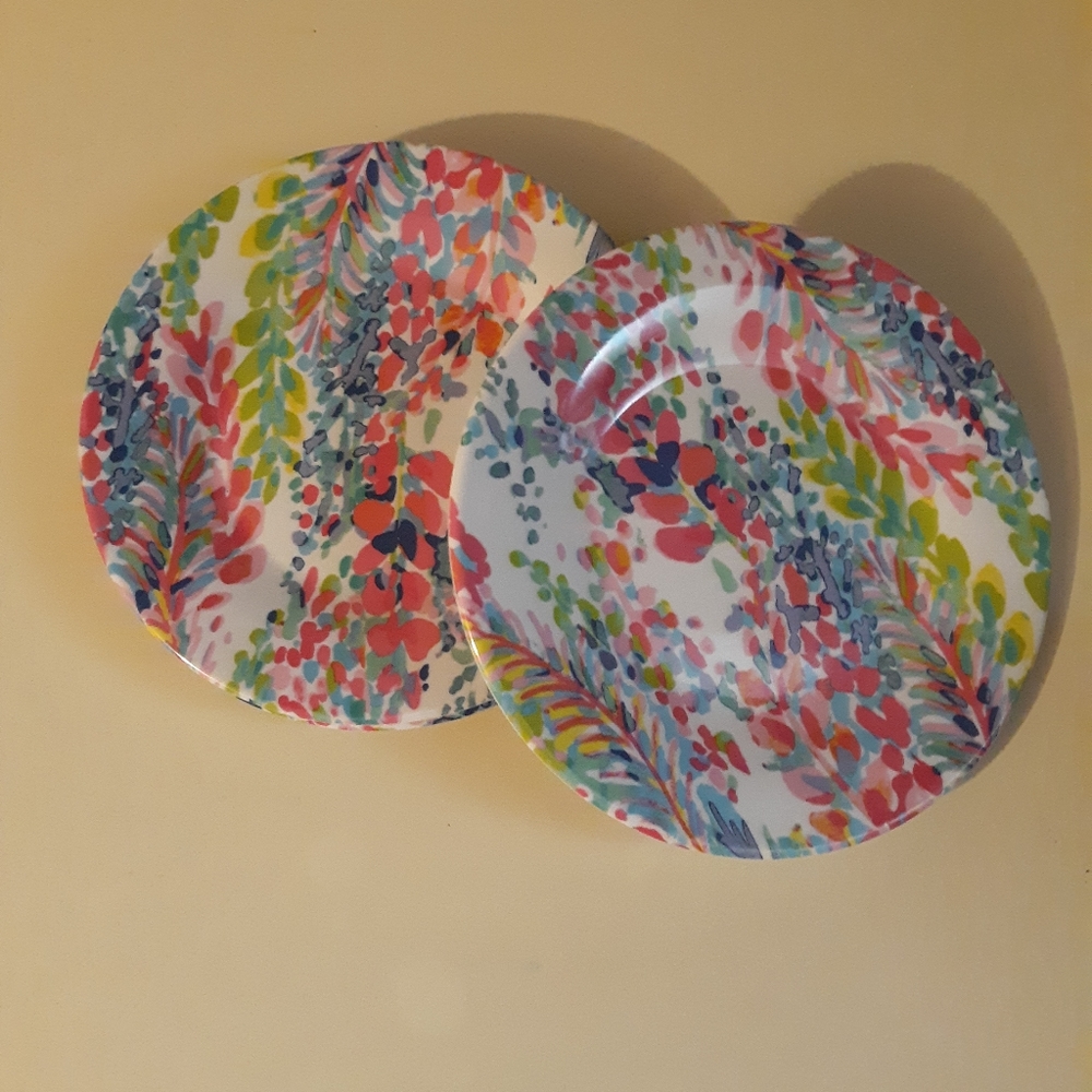 4 Lilly Pulitzer appetizer plates Catch The Wave